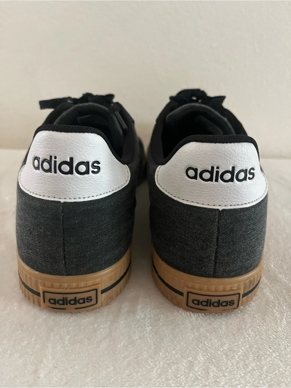 adidas Men’s Gray and White Low-Top Sneakers with Gum Sole 13